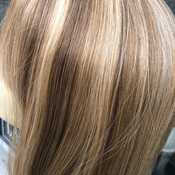 Wig blonde human hair blende swisslace lacefront - Picture 2 of 8